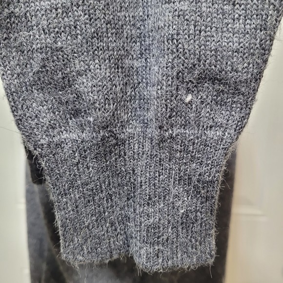 Joseph Abboud Men Gray Knit Sweater Wool Long Sleeve Shawl Neck Pullover Large - Picture 4 of 7